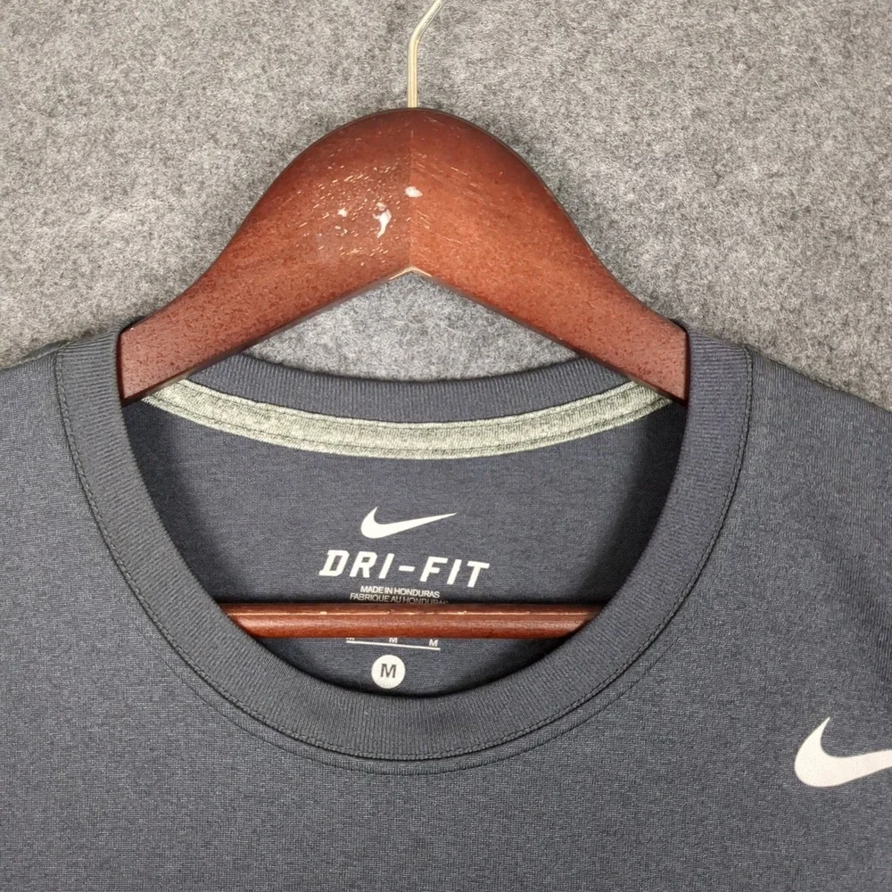 Nike Mens Dri-FIT Short Sleeve Training‎ Shirt Charcoal Gray Size M
